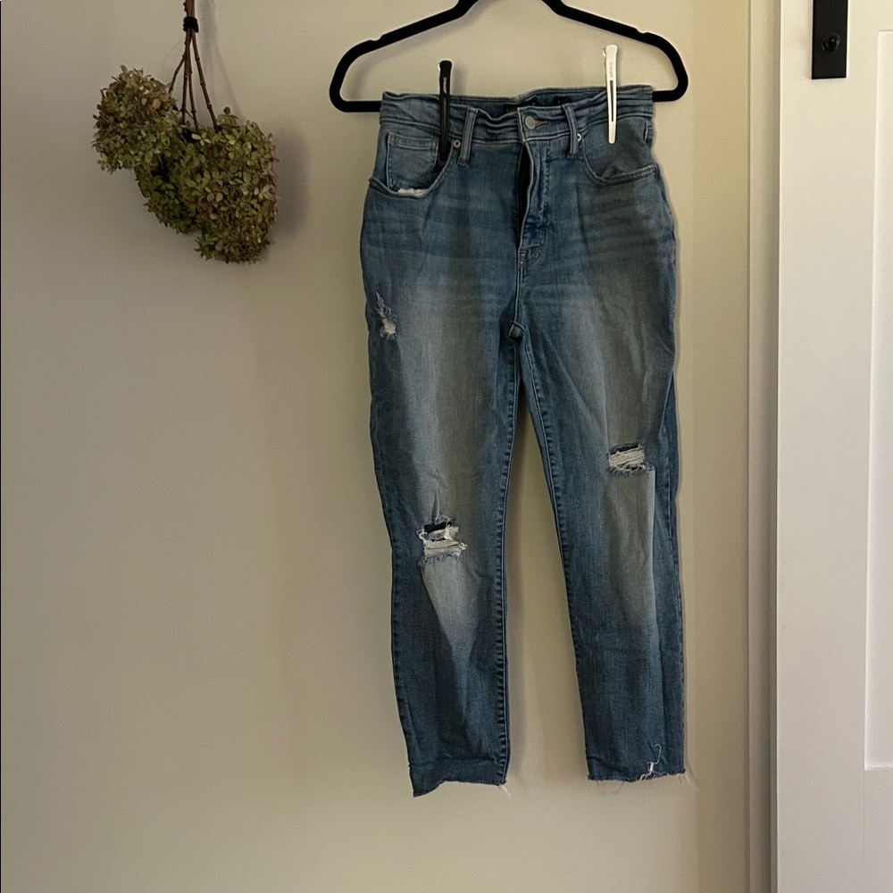 Lucky Brand Blue Distressed Ankle Jeans